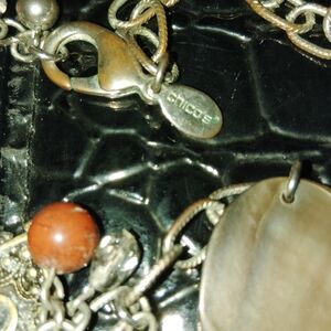 Chico's Silver and Brown Necklace